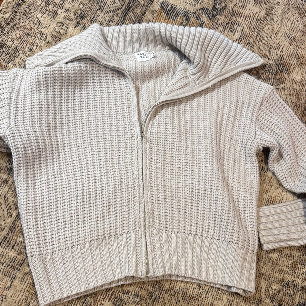 Marks & Spencer Cream Cardigan Sweater Chunky Knit